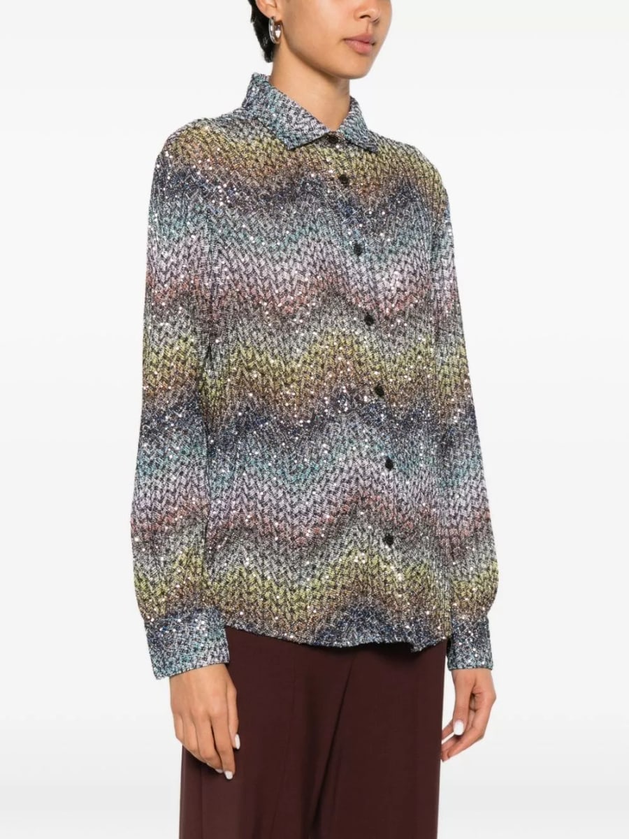 Missoni Camicia con stampa zig zag, view 4