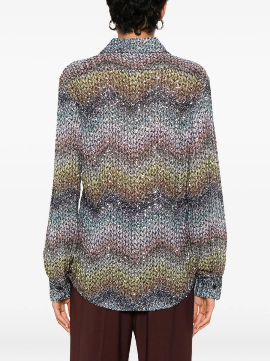 Missoni Camicia con stampa zig zag, view 5