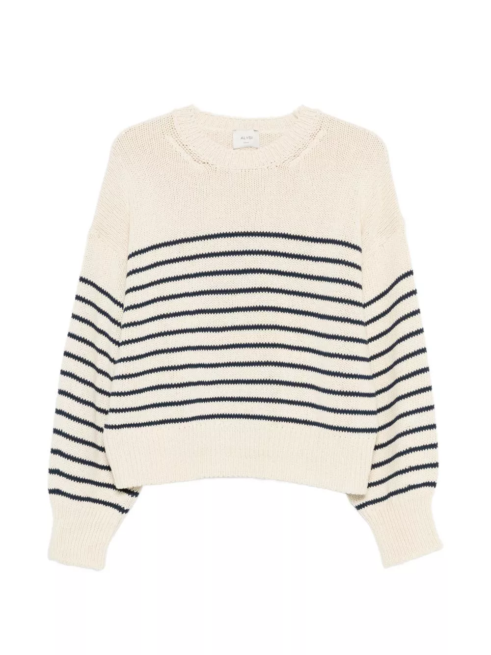 Alysi Maglione in cotone con scollo rotondo