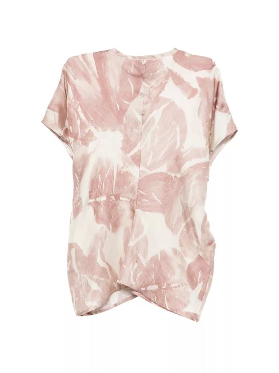 Alysi Blusa in seta stampata, view 3