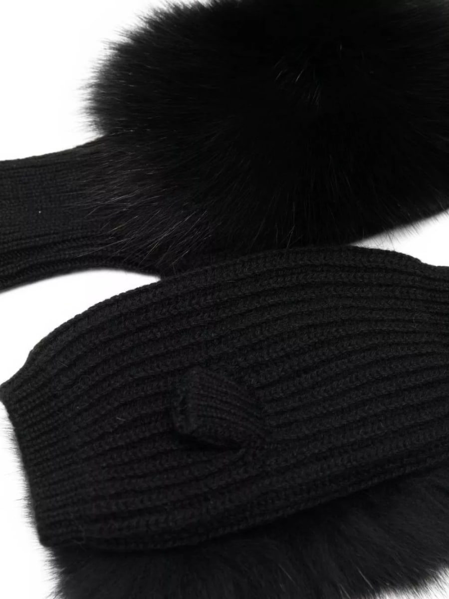 Alpo Guanti in pelliccia di cashmere, view 2
