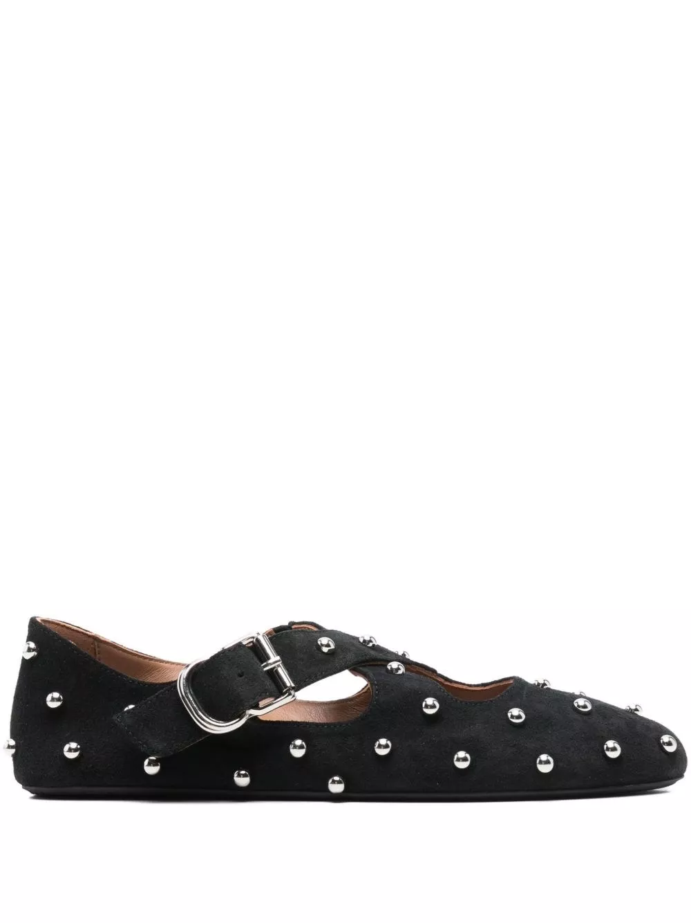 Alaïa Ballerine in suede con borchie
