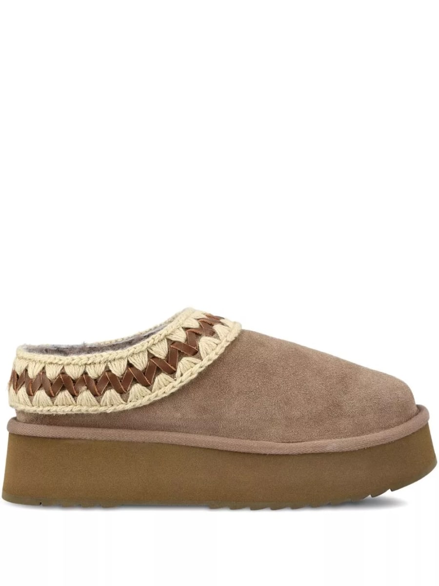 Mou Pantofole in suede con piattaforma
