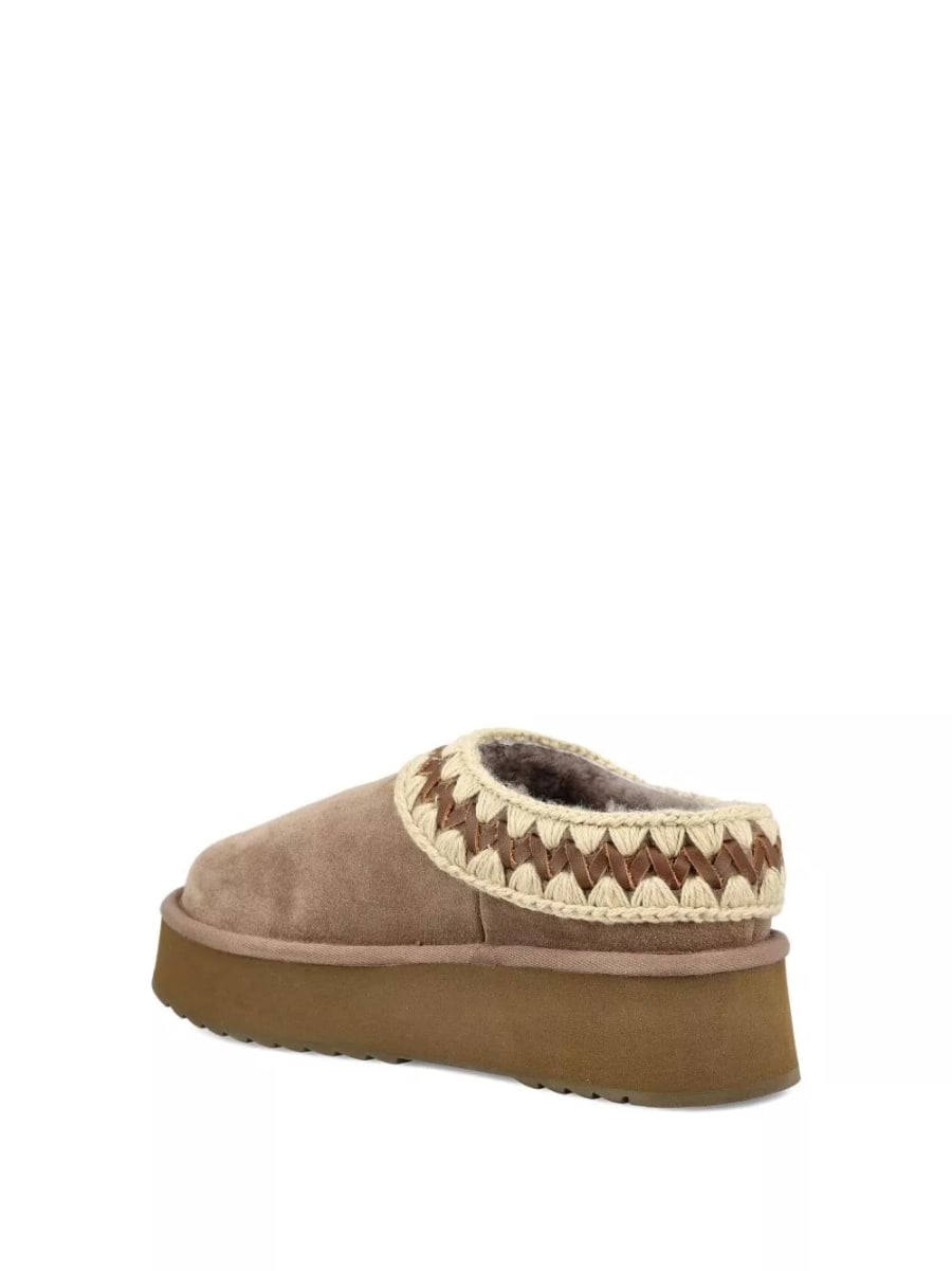 Mou Pantofole in suede con piattaforma, view 3