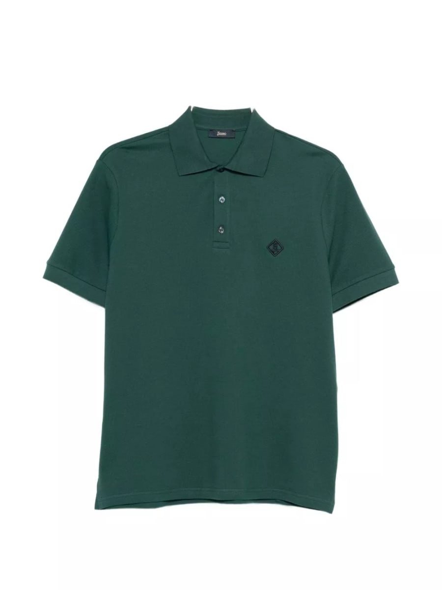 Herno la polo in cotone con logo