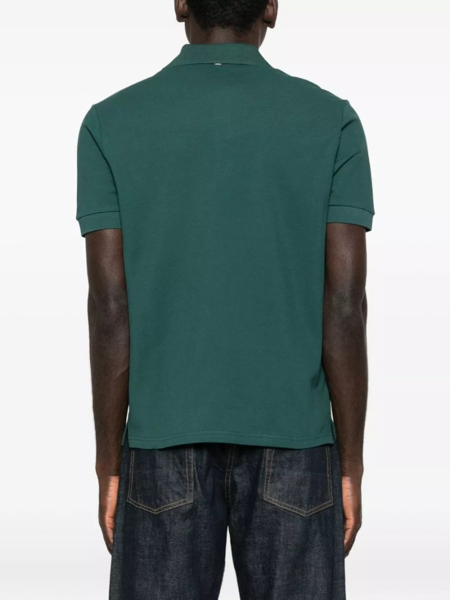 Herno la polo in cotone con logo, view 4