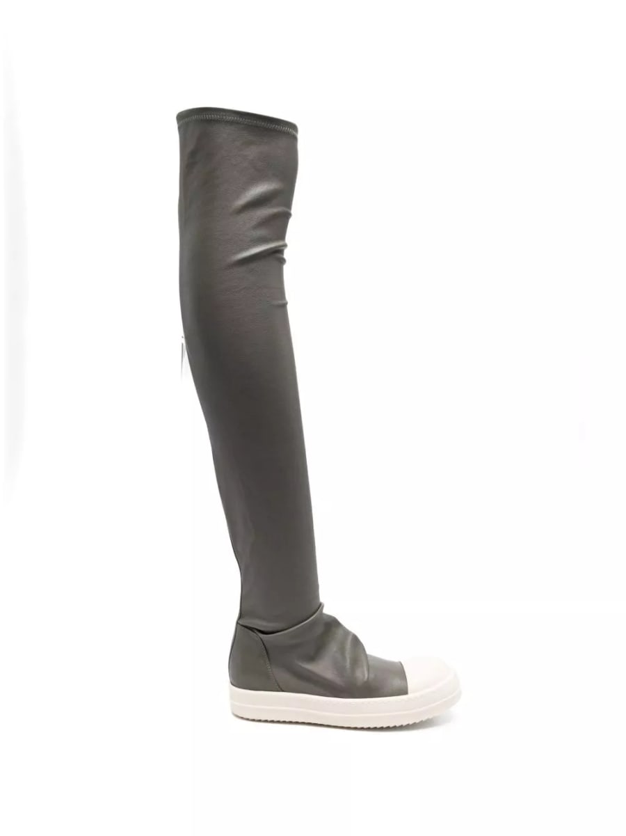 Rick Owens Stivali in pelle sopra il ginocchio
