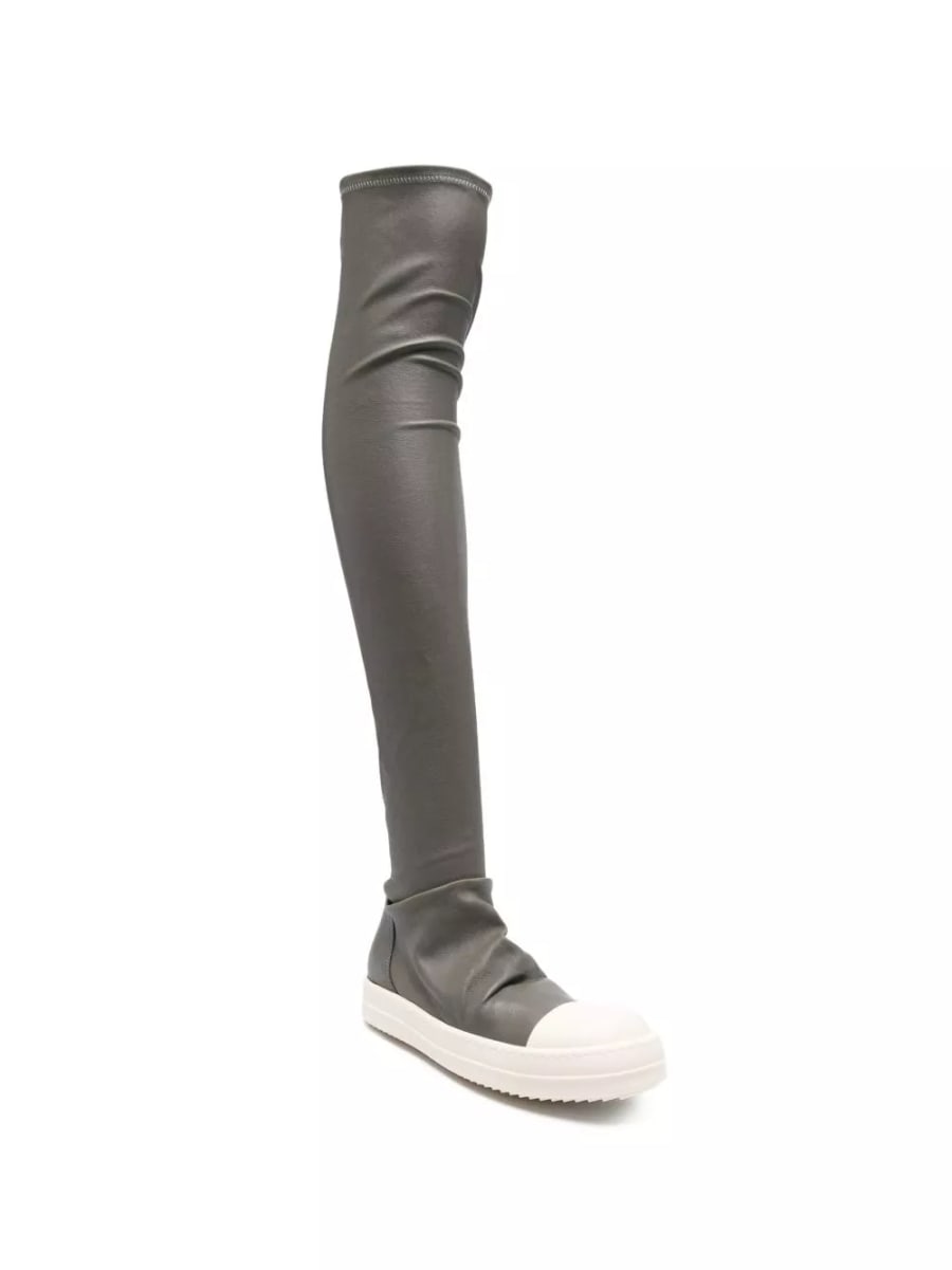 Rick Owens Stivali in pelle sopra il ginocchio, view 2
