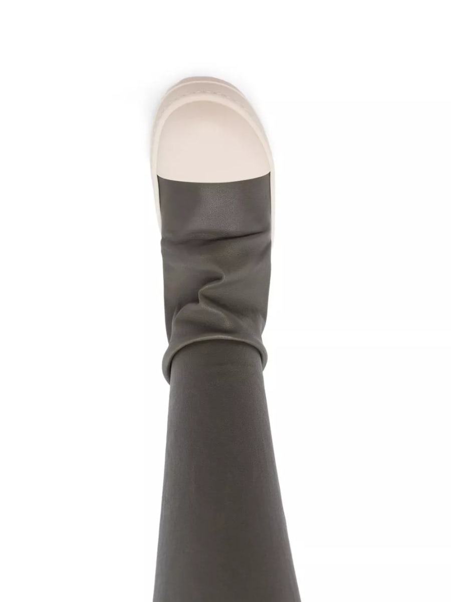 Rick Owens Stivali in pelle sopra il ginocchio, view 4