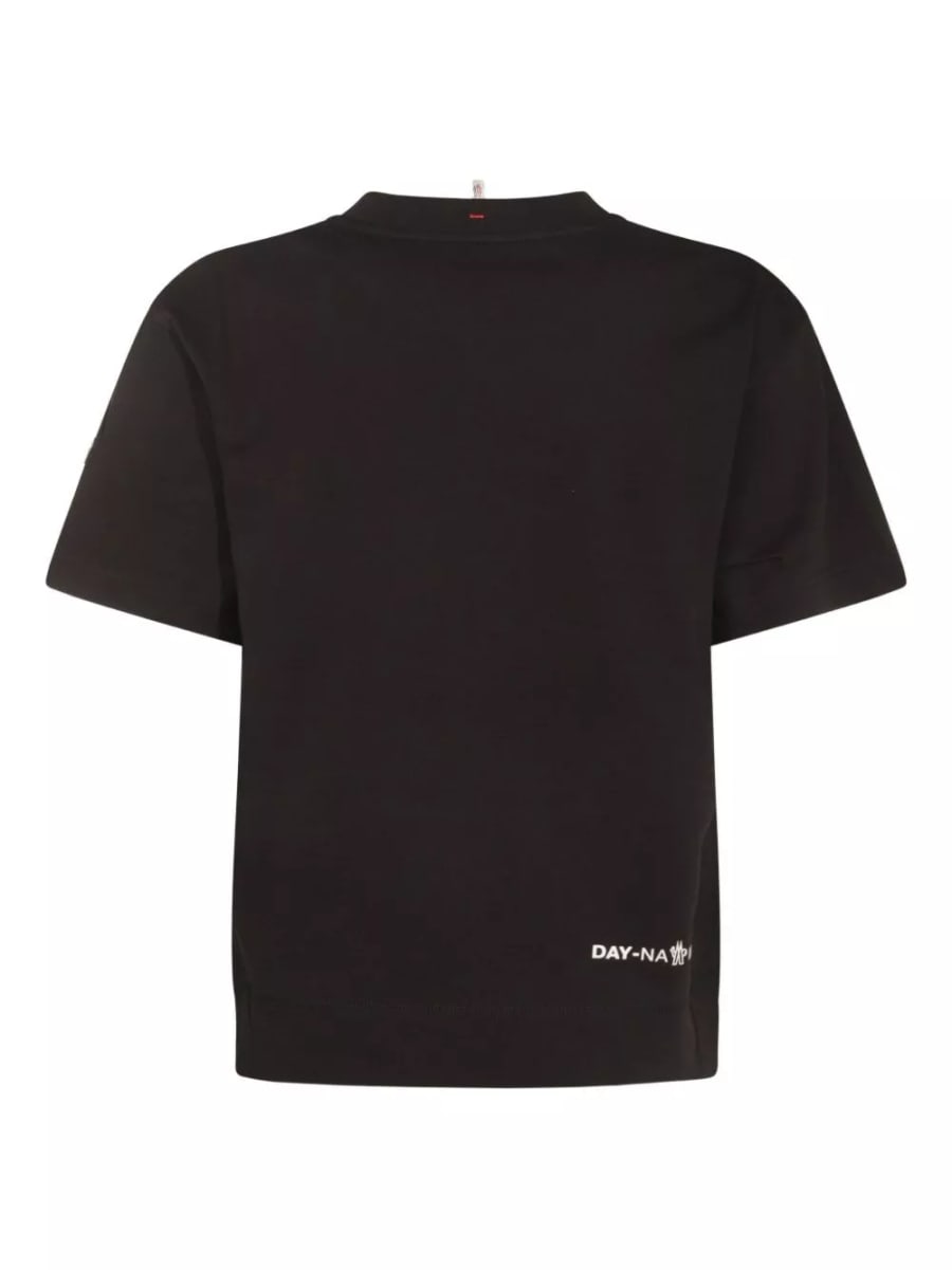 Moncler grenoble T-shirt in cotone con logo, view 2
