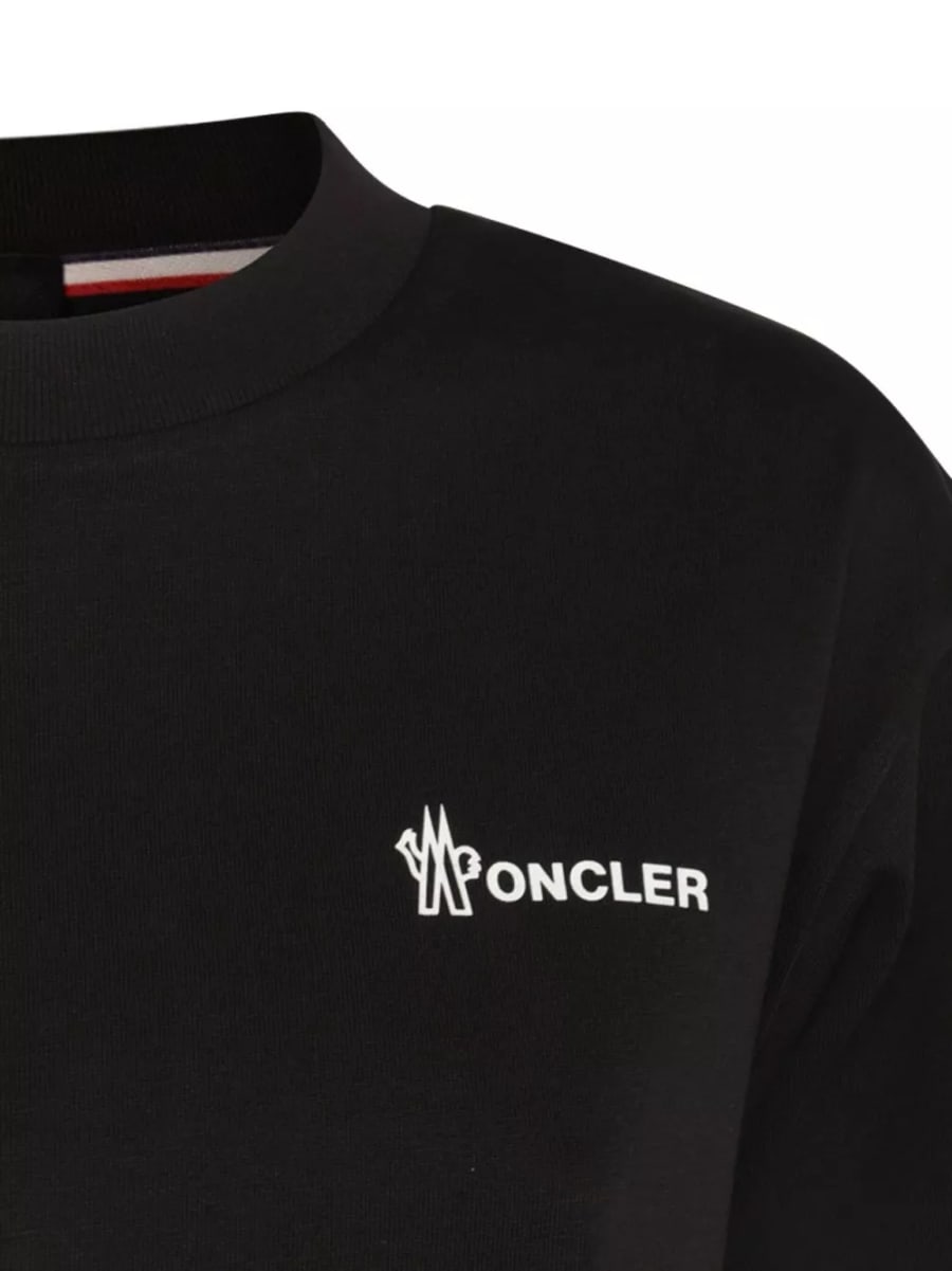 Moncler grenoble T-shirt in cotone con logo, view 4