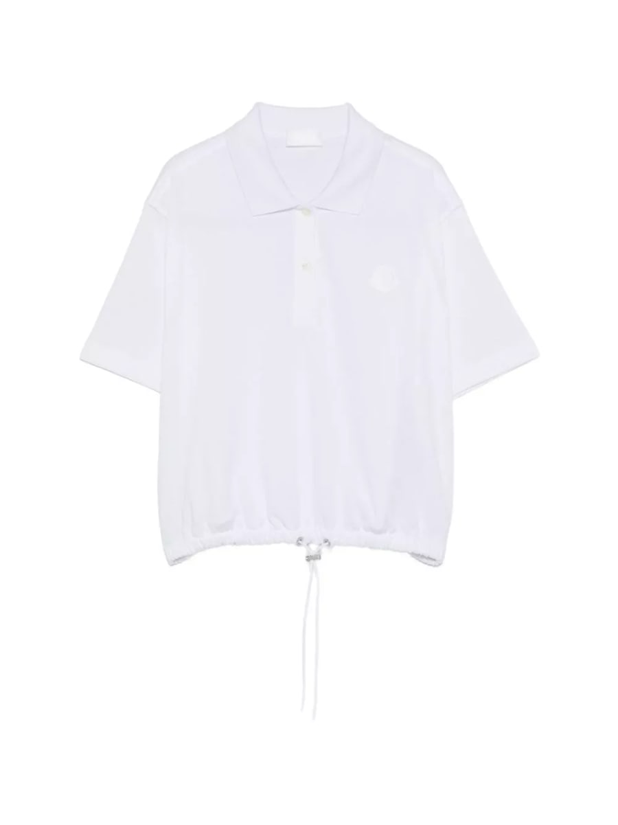 Moncler la polo in cotone con logo