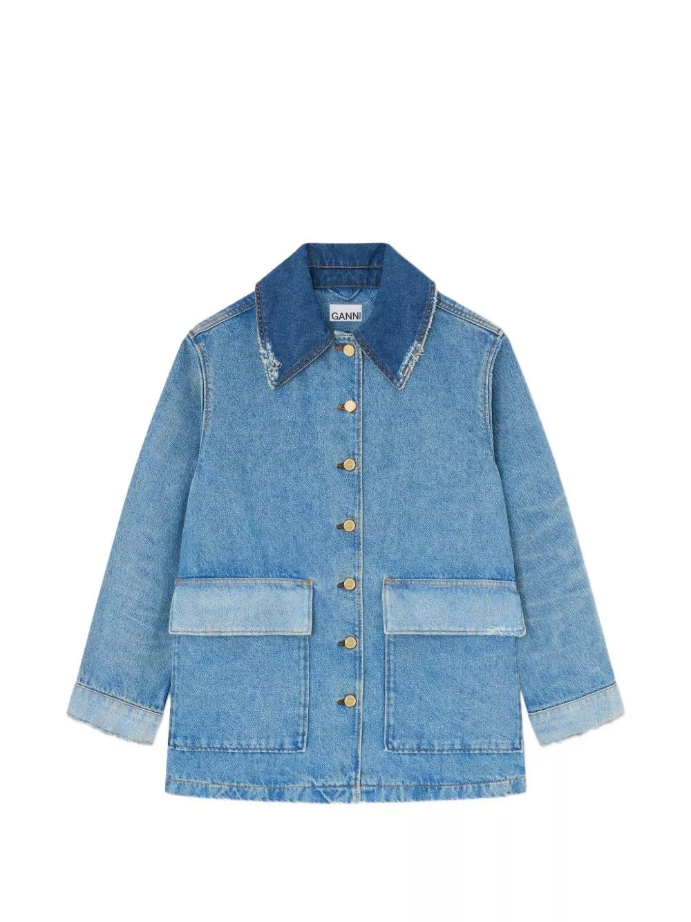 Ganni Giacca in denim patchwork