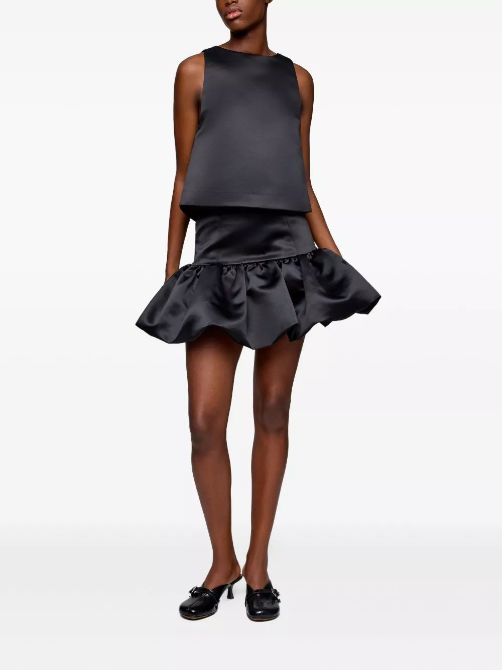Ganni Gonna mini in satin, view 2
