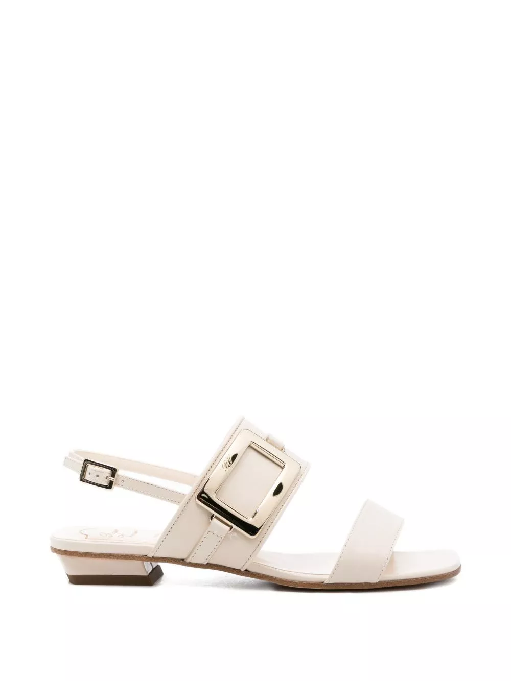 Roger Vivier Sandali in pelle con fibbia metallica