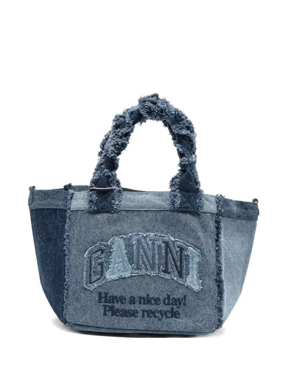 Ganni Borsa shopping in denim piccola