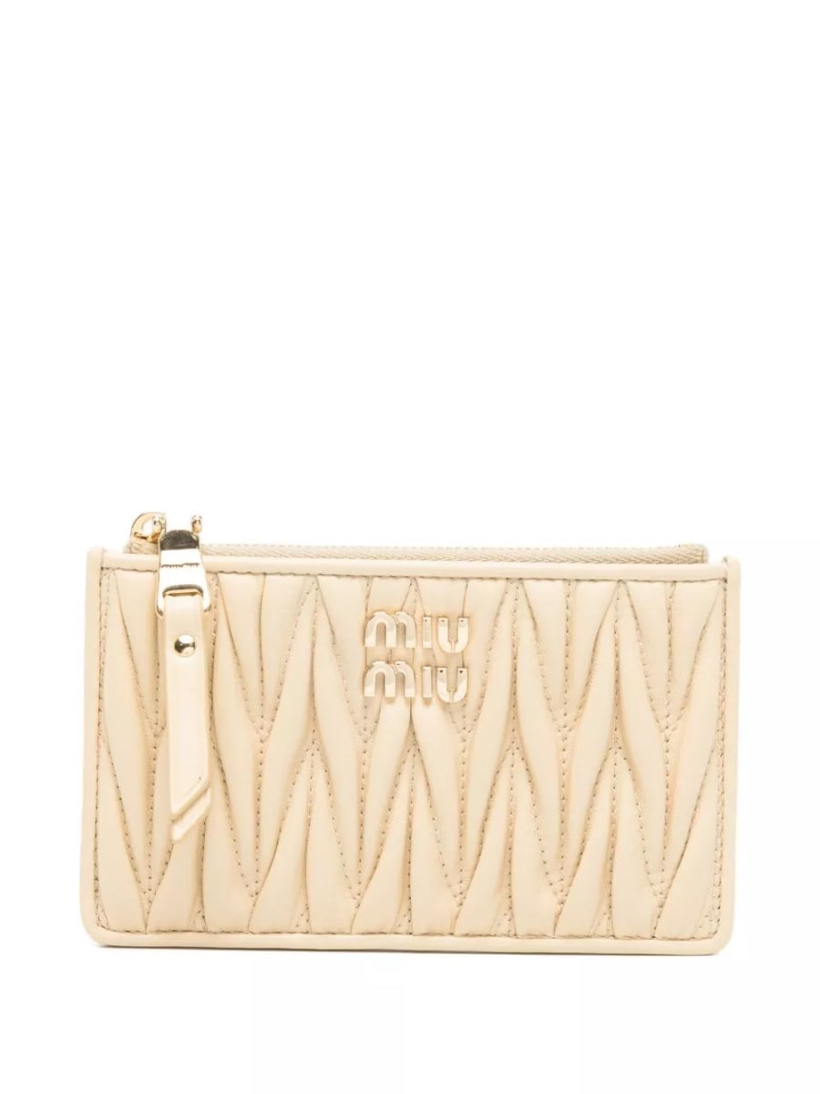 Miu Miu Portacarte in pelle con zip