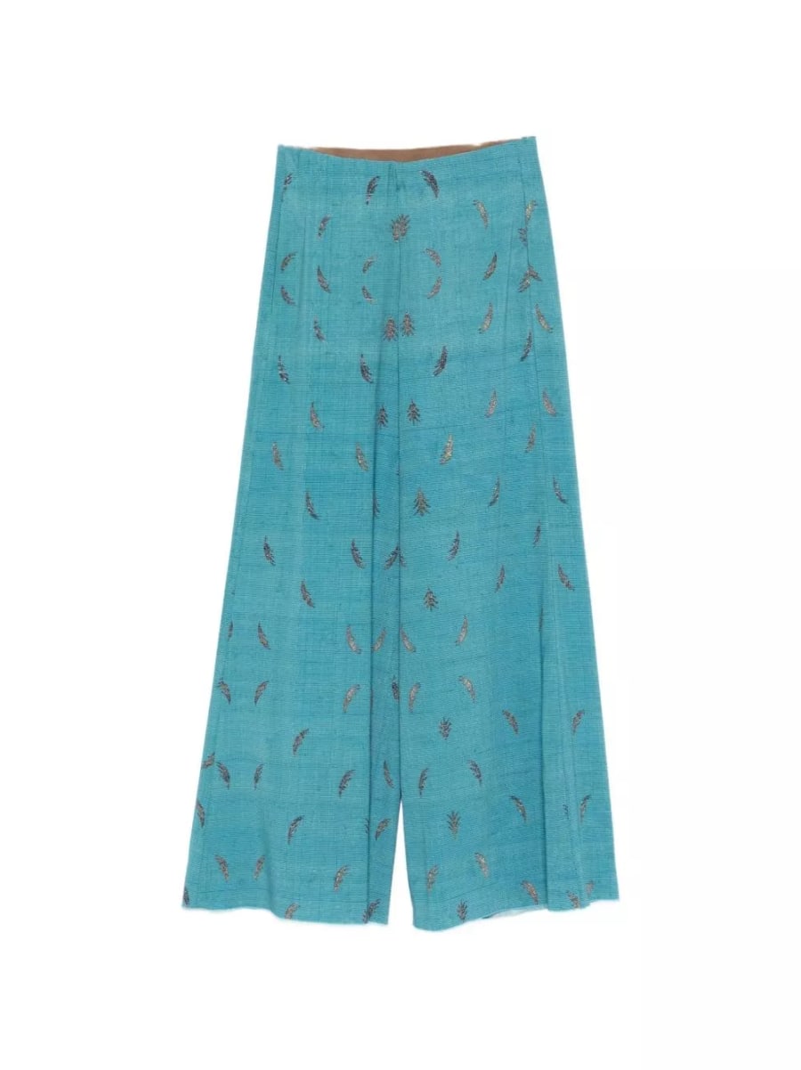 Pierre louis mascia Pantaloni in seta stampata