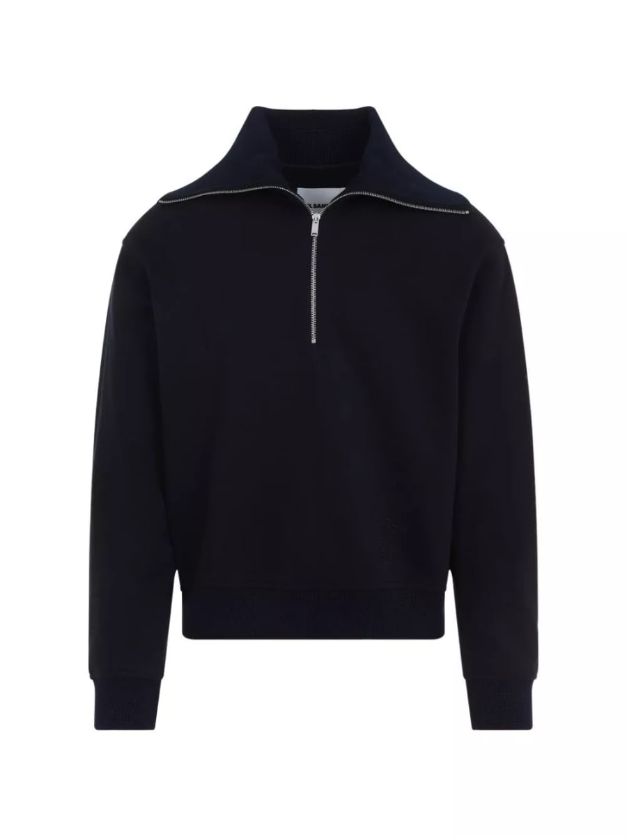 Jil Sander Felpa in cotone con zip