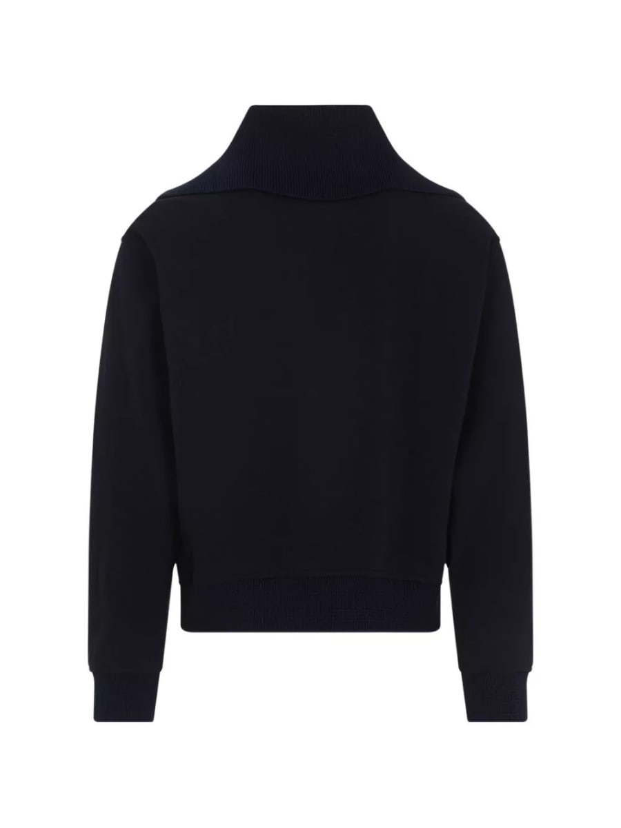 Jil Sander Felpa in cotone con zip, view 4