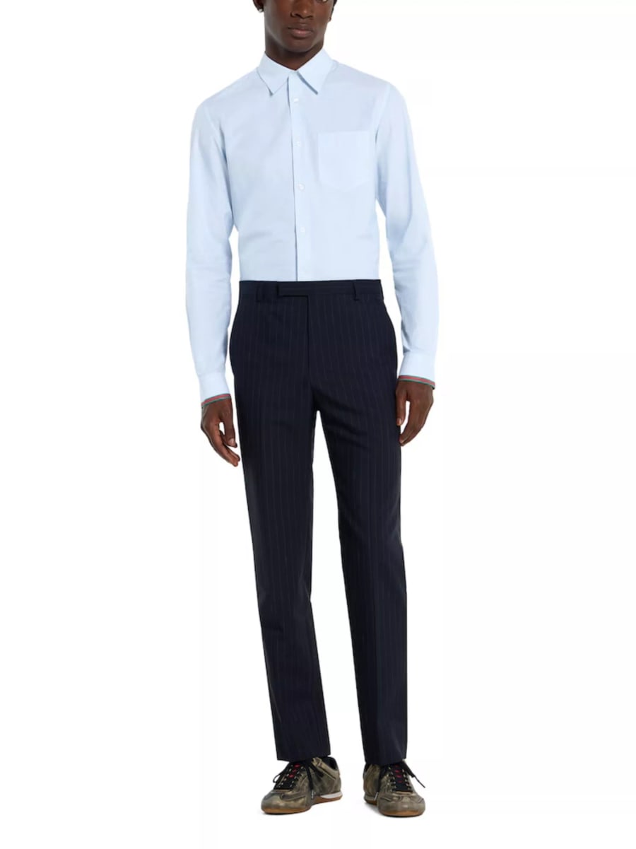 Gucci Camicia in cotone a righe, view 2