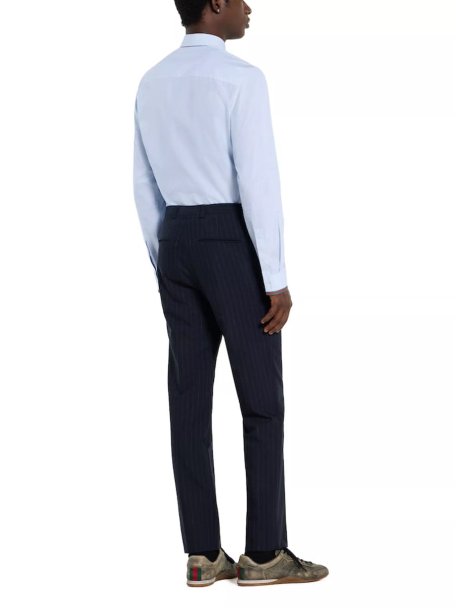 Gucci Camicia in cotone a righe, view 3