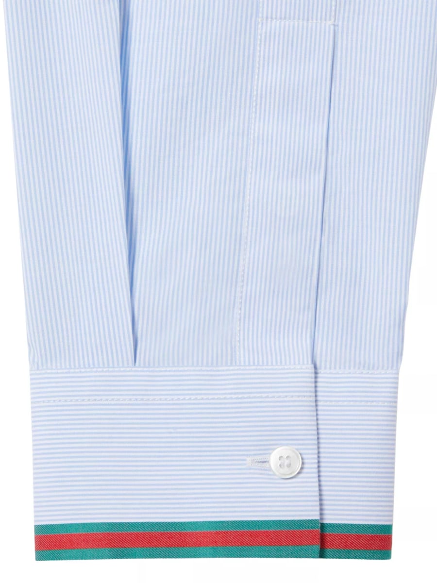 Gucci Camicia in cotone a righe, view 4