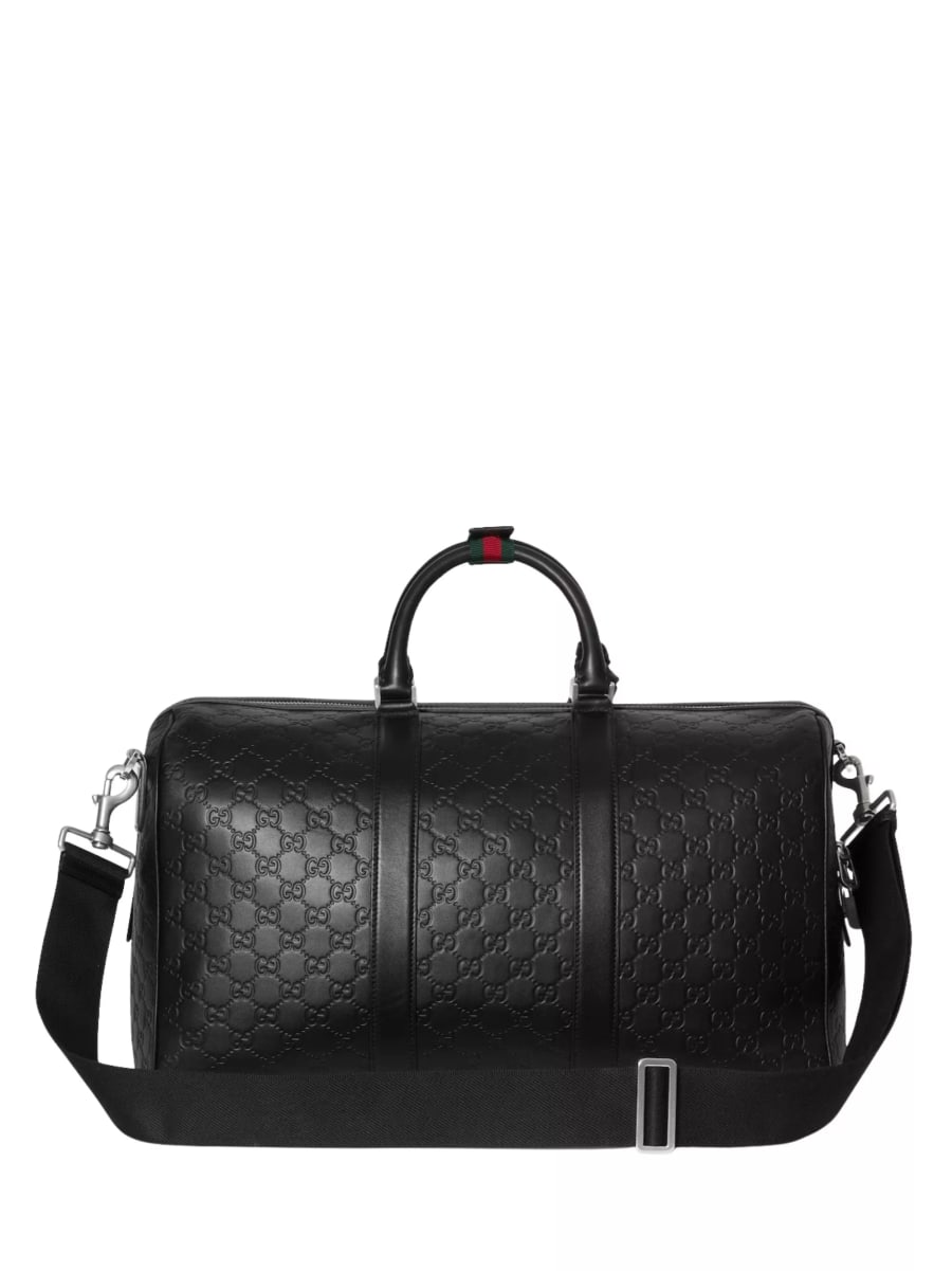 Gucci Borsa Duffel Medium GG Emblem, view 3
