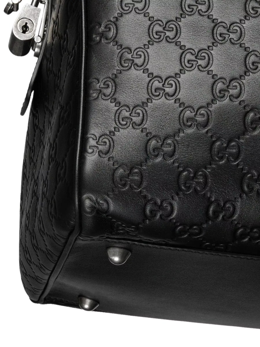 Gucci Borsa Duffel Medium GG Emblem, view 5