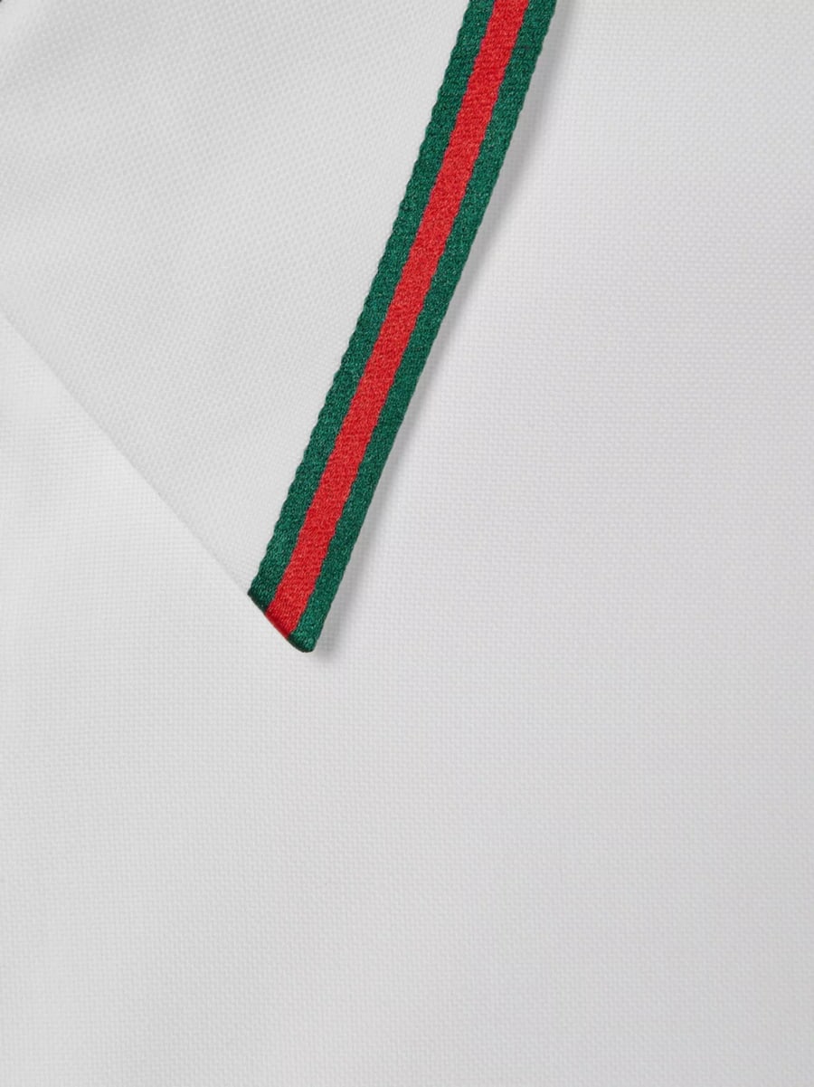 Gucci Camicia Oxford con Nastro Web, view 5