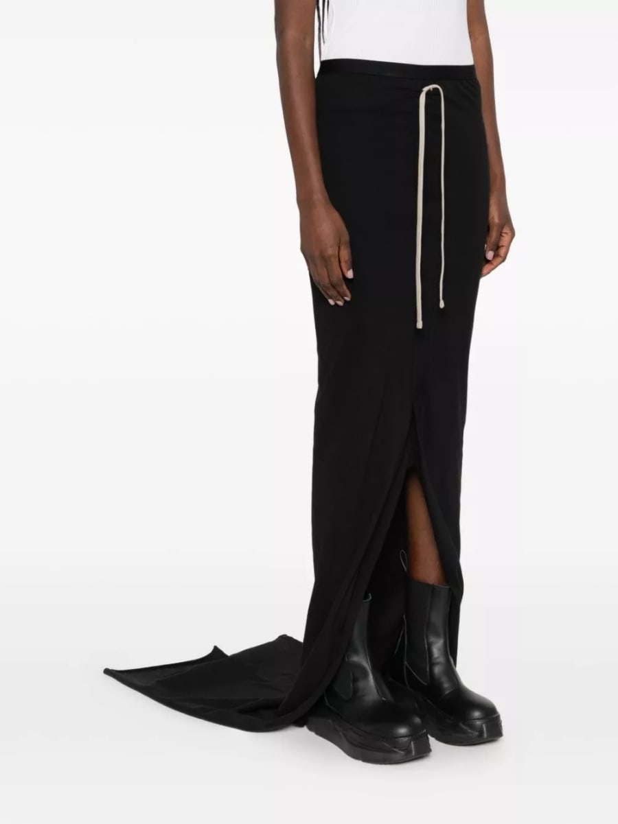 Moncler + rick owens Gonna lunga in cotone, view 3