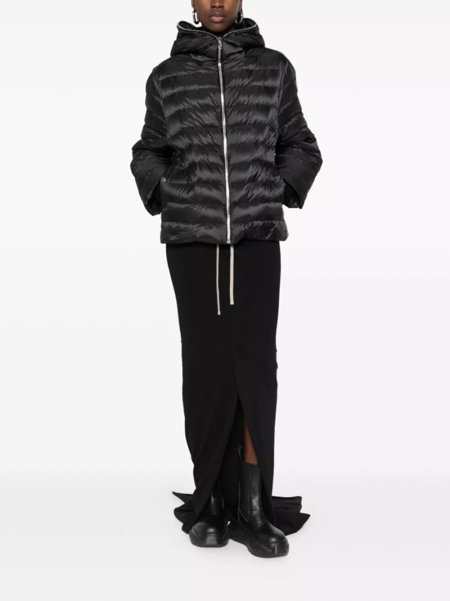 Moncler + rick owens Gonna lunga in cotone, view 4