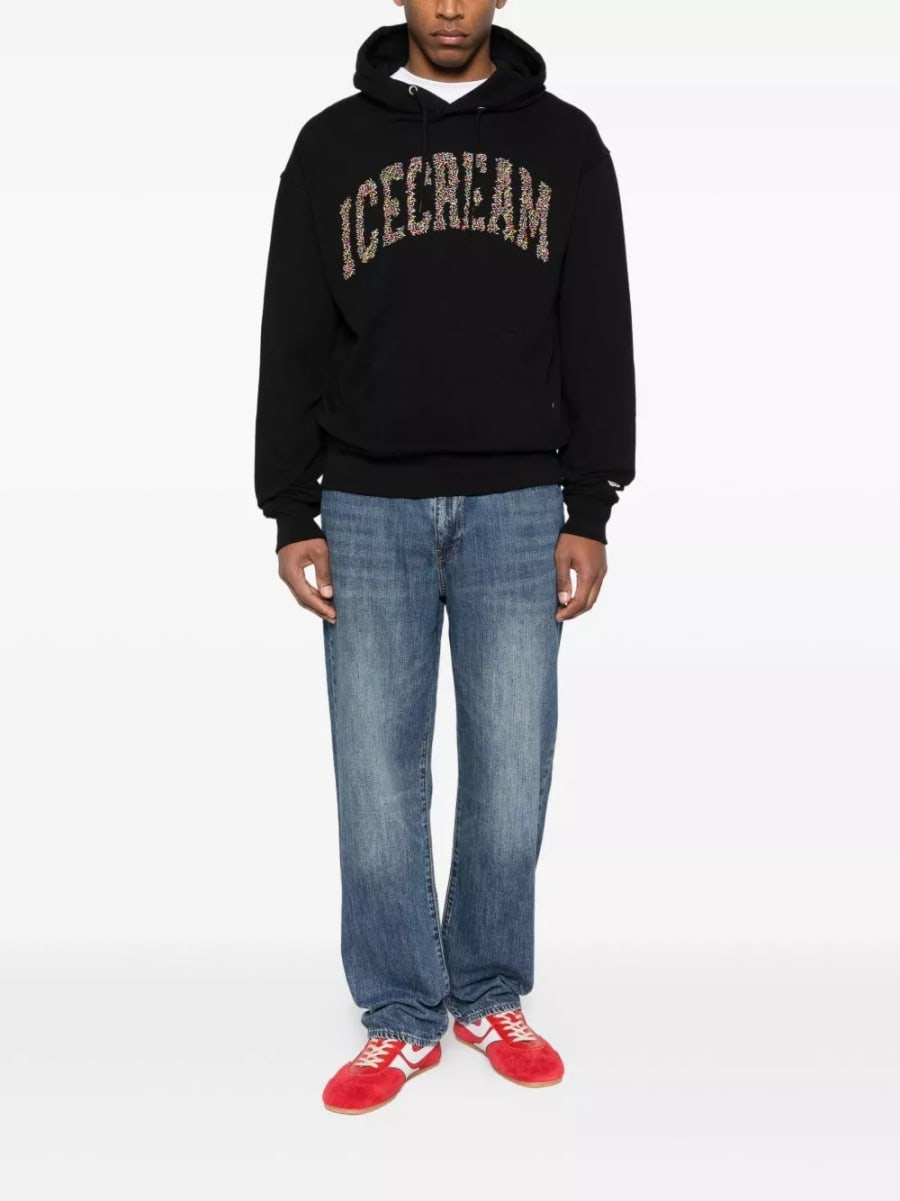 Icecream Felpa in cotone con logo, view 2