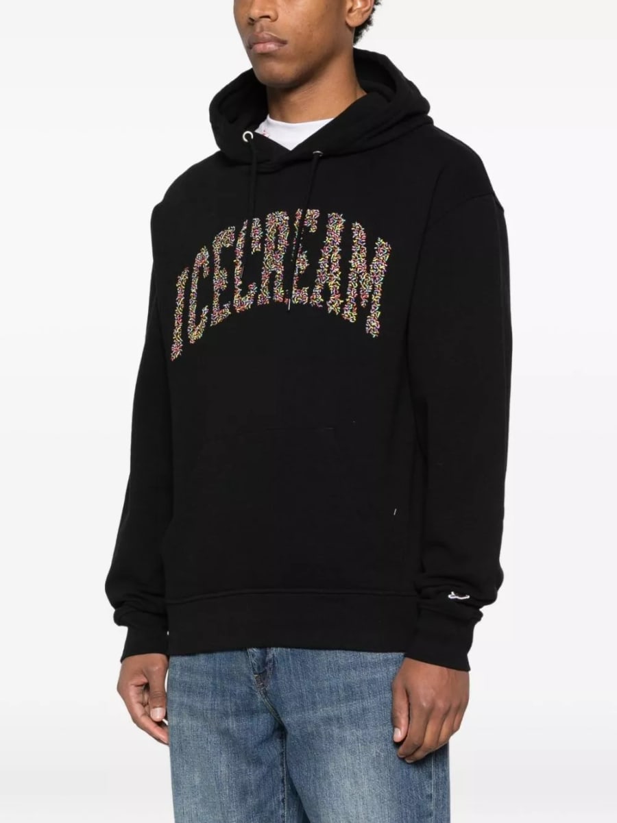 Icecream Felpa in cotone con logo, view 3