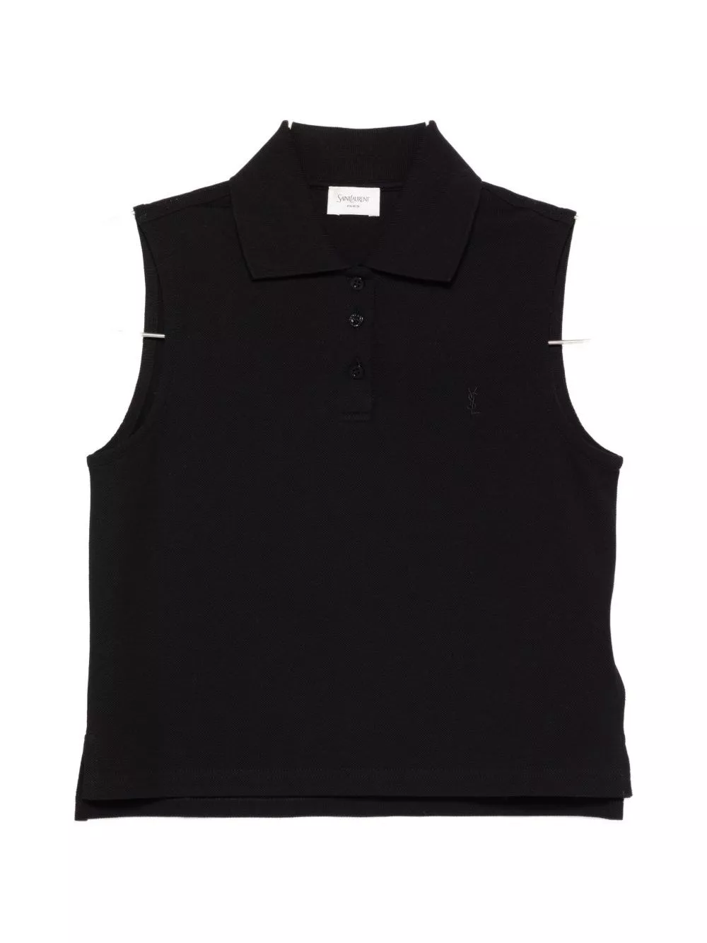 Saint Laurent la polo in cotone senza maniche
