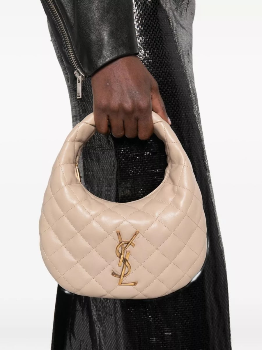 Saint Laurent Borsa hobo in pelle Icarino, view 4