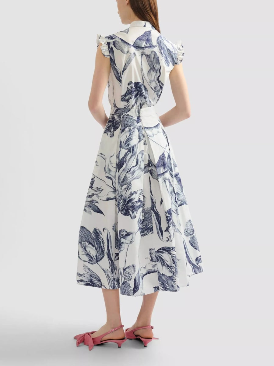 Erdem Top con stampa floreale, view 3