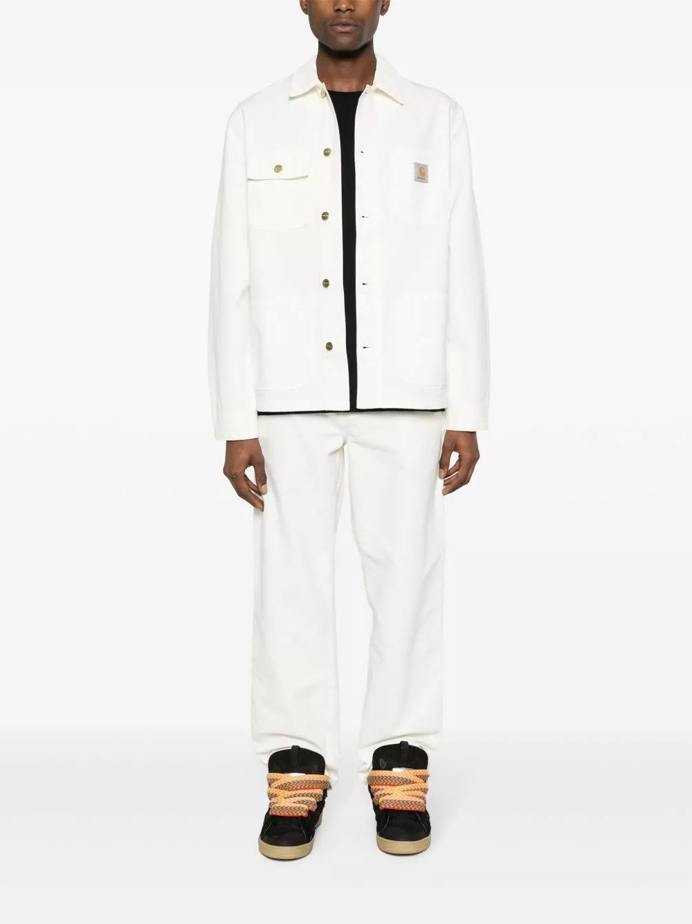 Carhartt WIP Camicia overshirt in cotone biologico, view 2