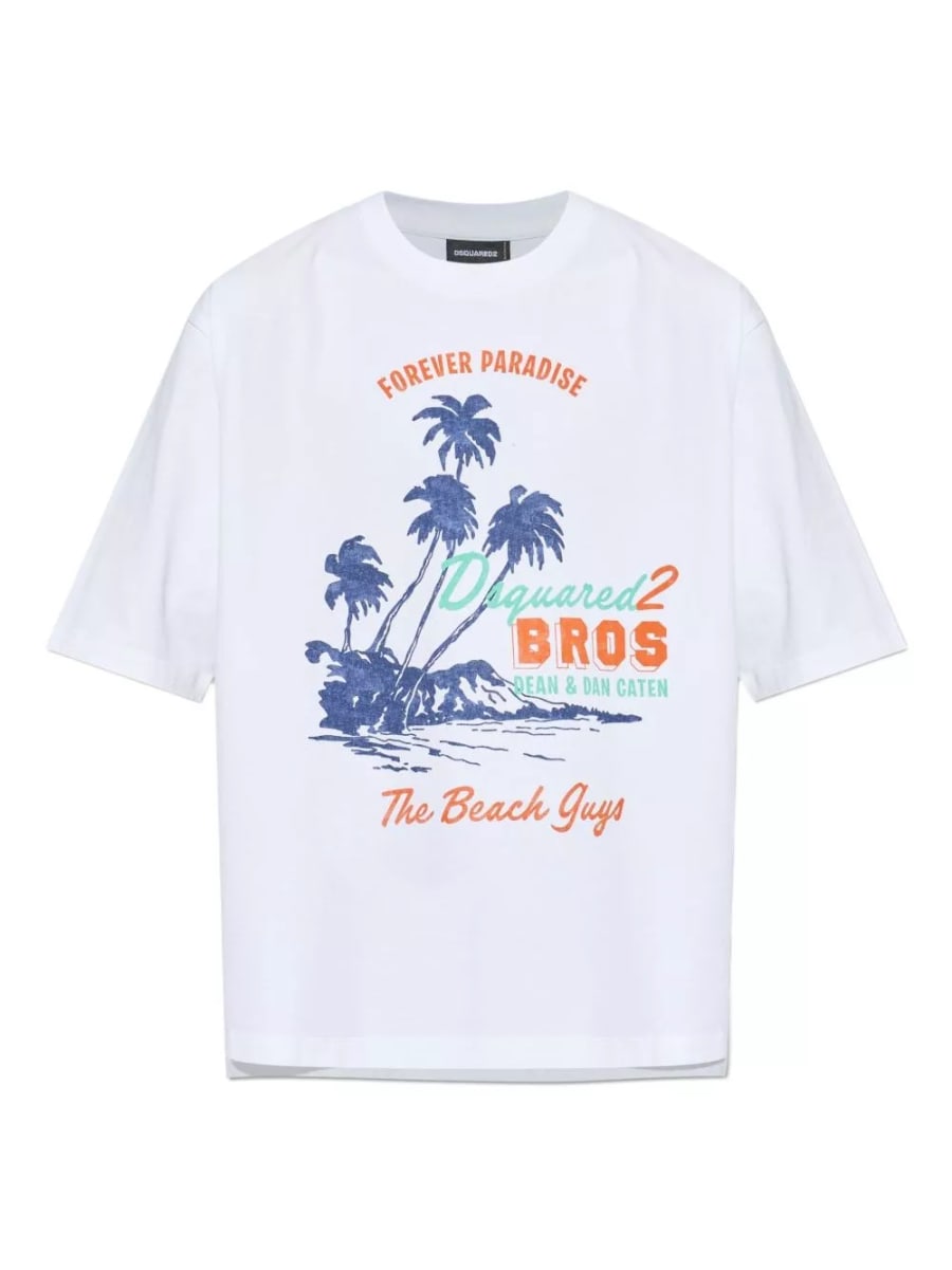 Dsquared2 T-shirt con stampa tropicale