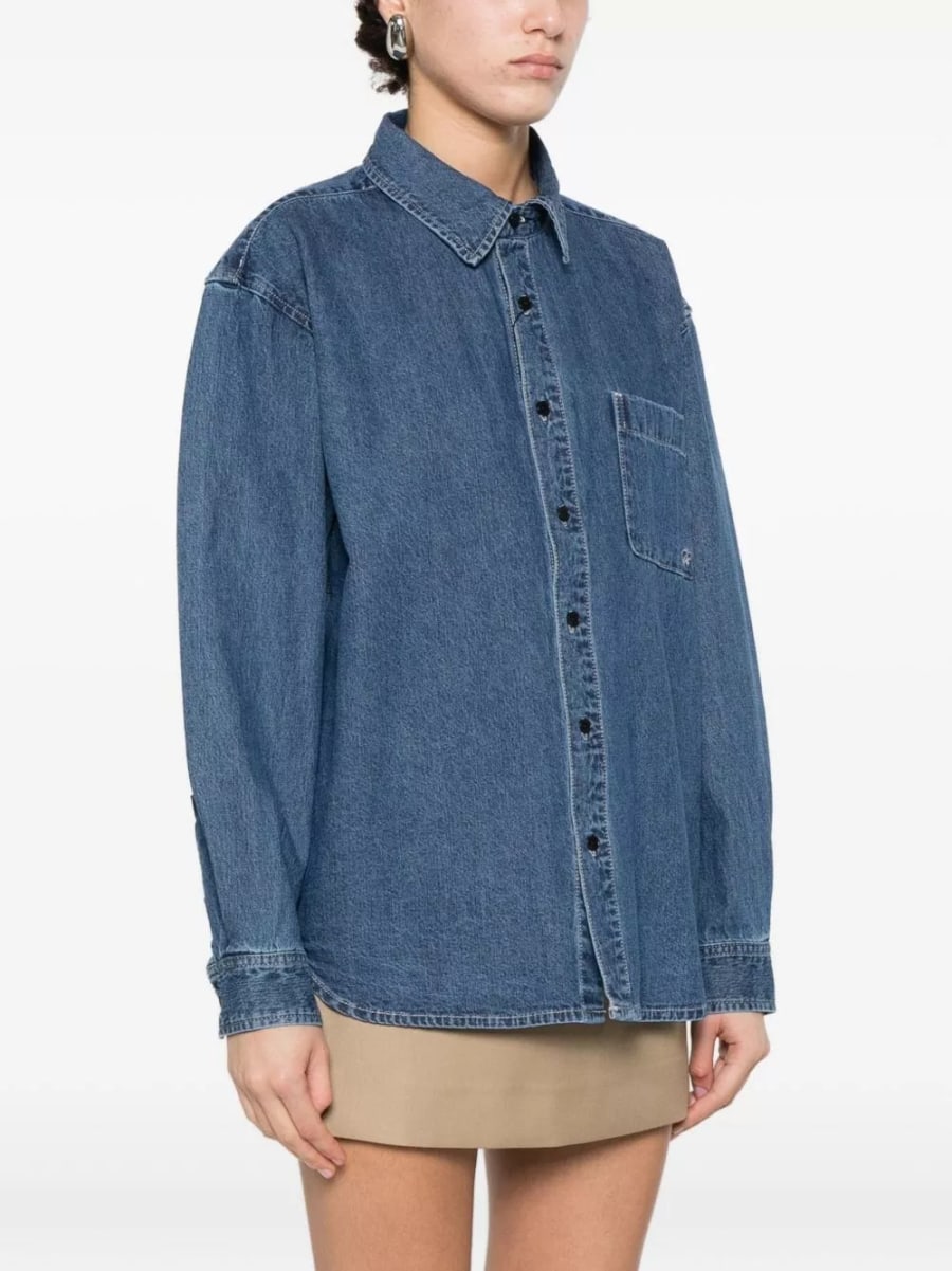 Dunst Camicia in denim di cotone, view 3