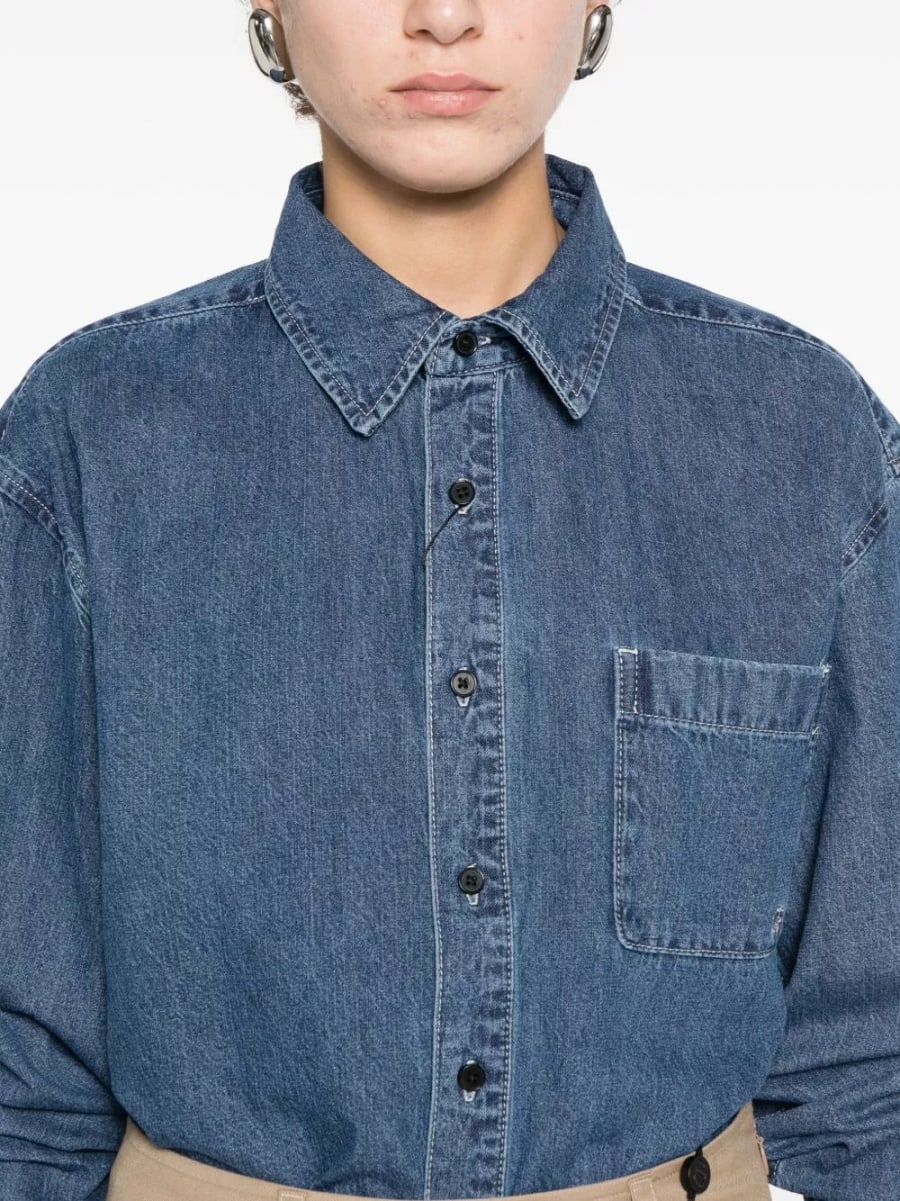 Dunst Camicia in denim di cotone, view 5