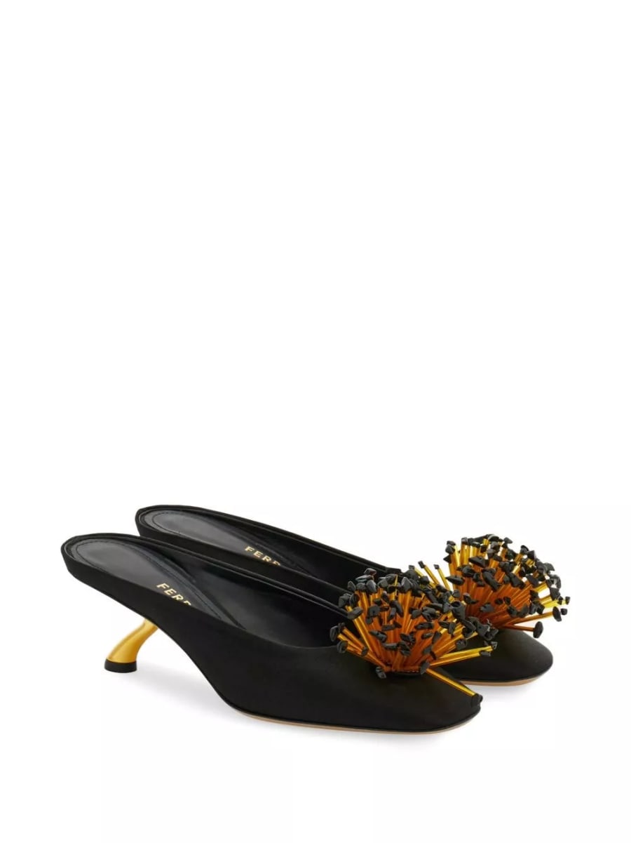 Ferragamo Mule in satin, view 2