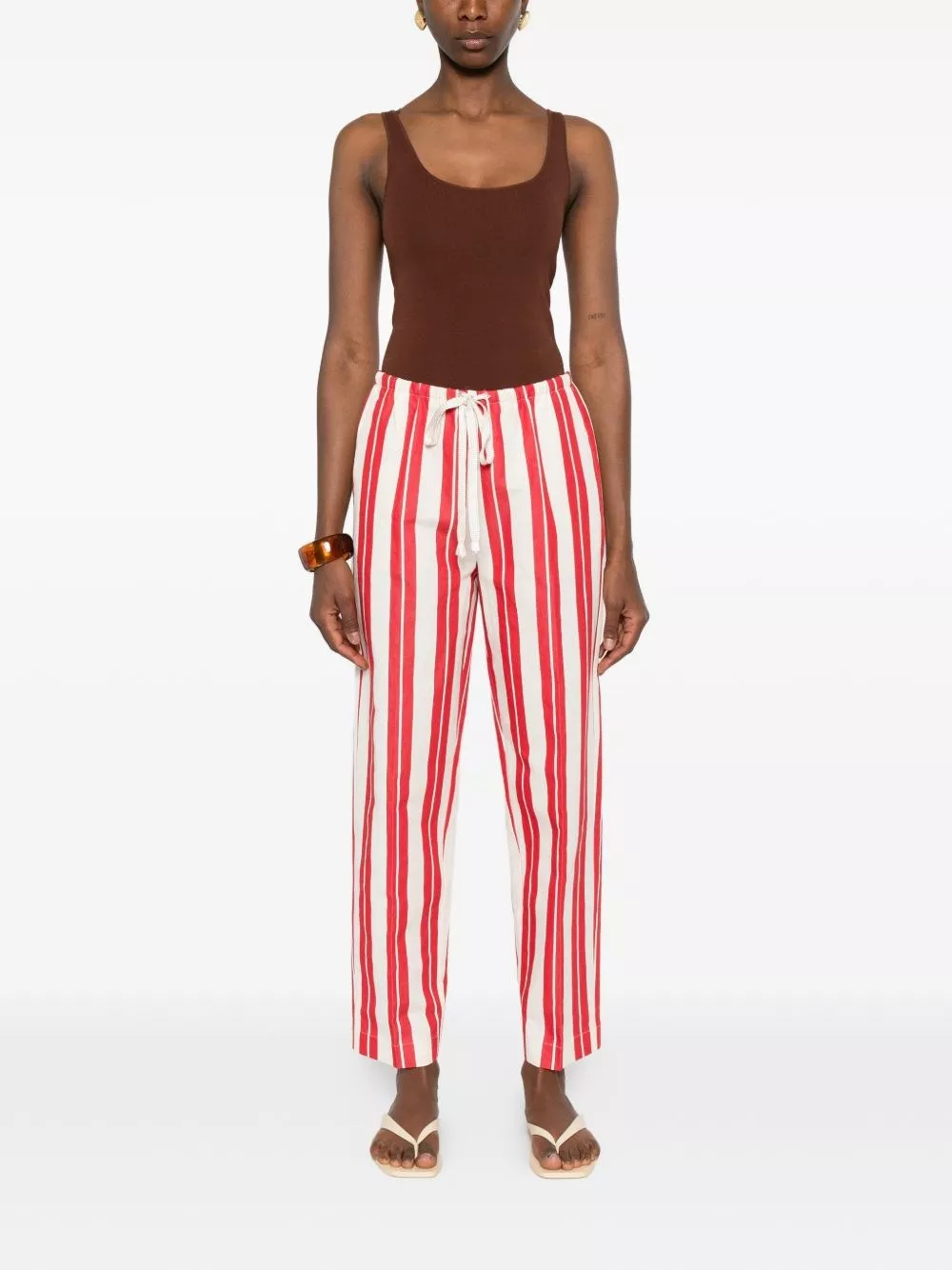 Forte_Forte Pantaloni con coulisse a righe