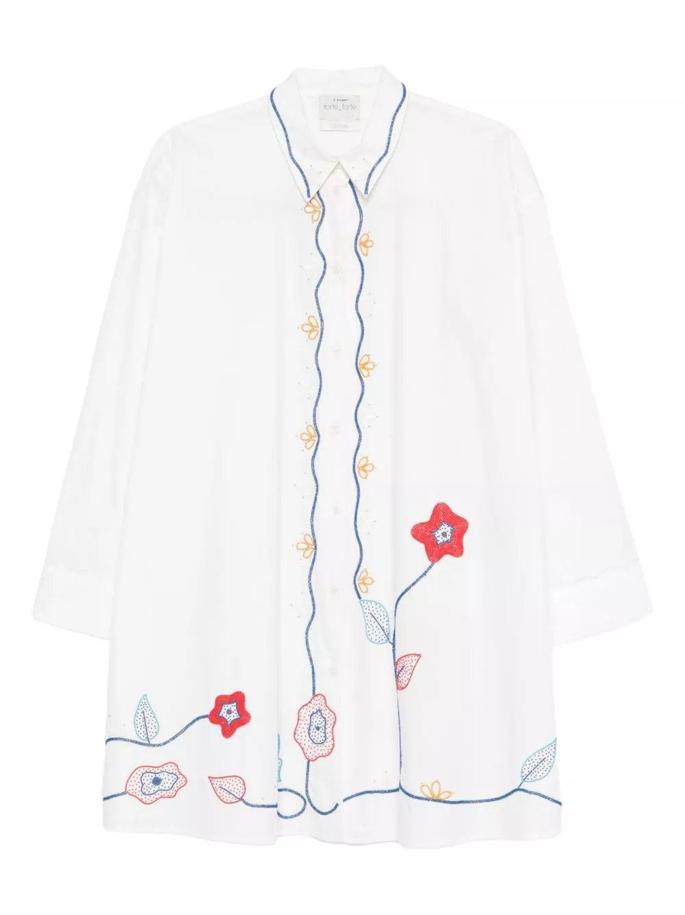 Forte_Forte Camicia in cotone ricamata