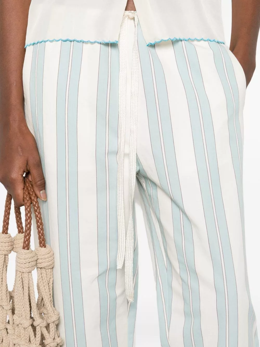 Forte_Forte Pantaloni con coulisse a righe, view 2