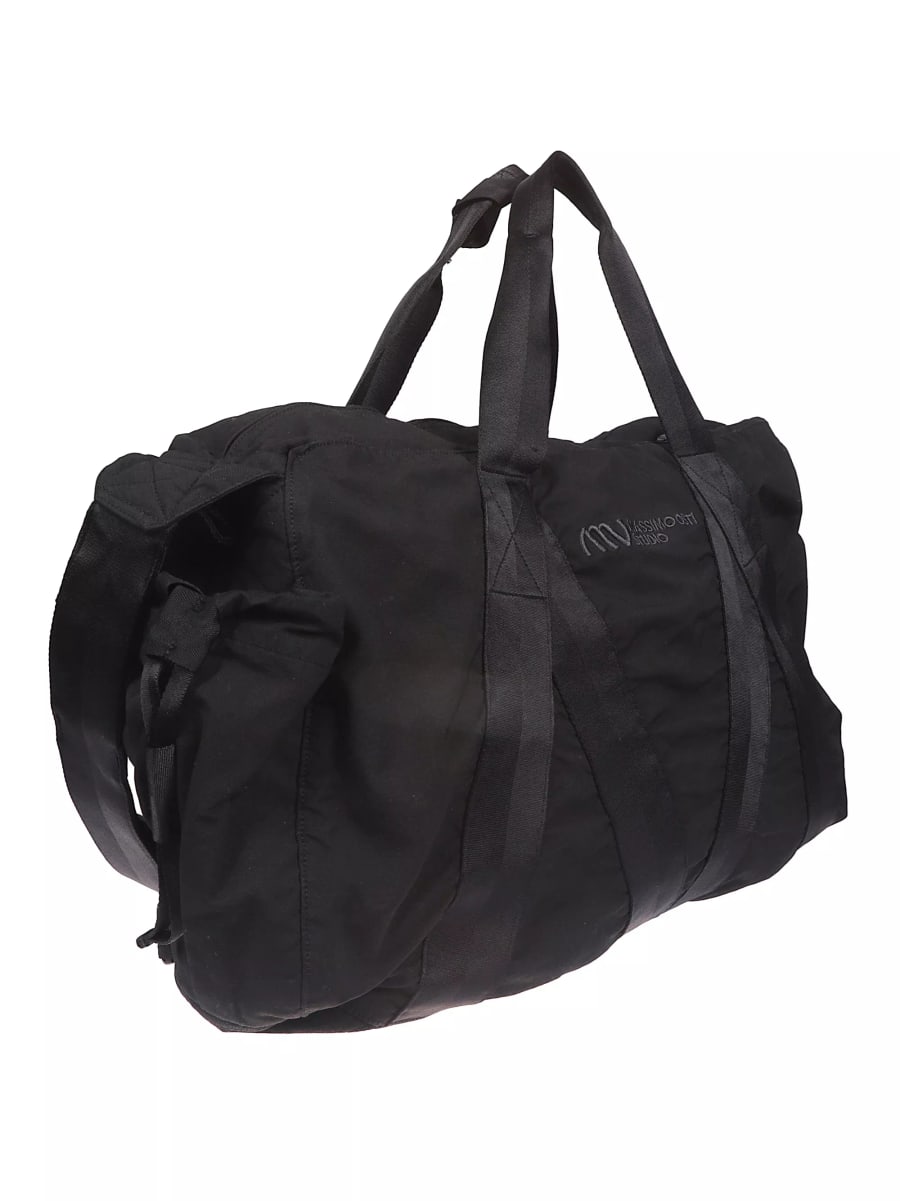 Massimo osti studio Borsa Duffel con logo, view 2