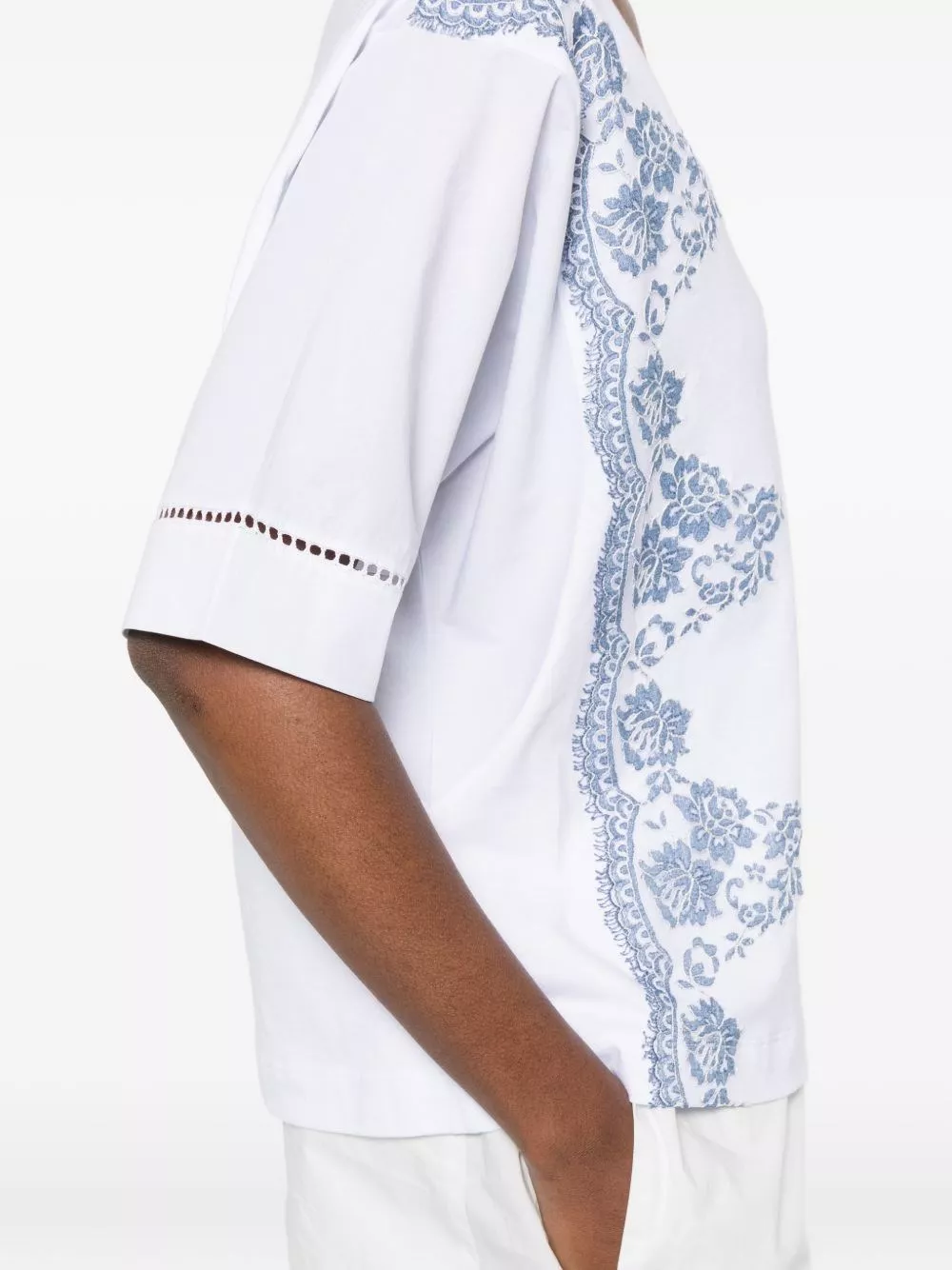 Ermanno T-shirt in cotone ricamato