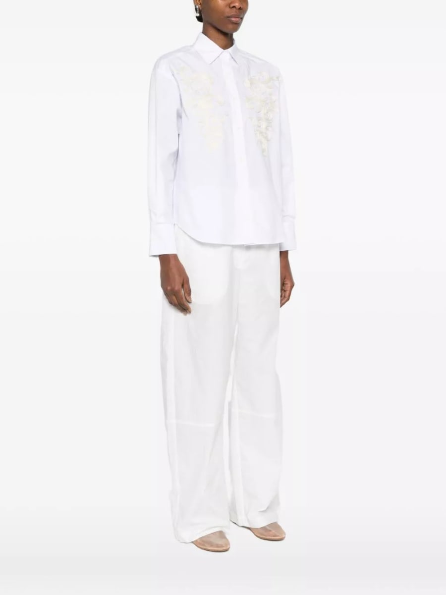 Ermanno Camicia in cotone ricamata, view 2