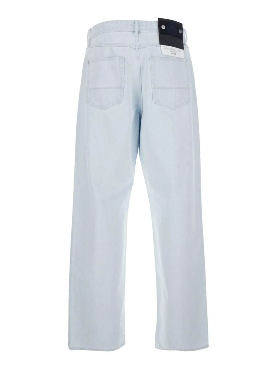 Stone Island Jeans con patch logo, view 2