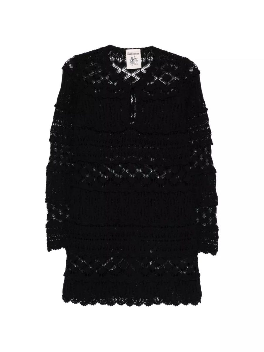 Semicouture Abito mini in cotone Alvina